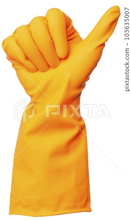 Protective rubber glove. Protective rubber glove. 103635007