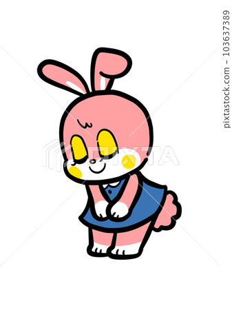 Retro rabbit (bowing) 103637389
