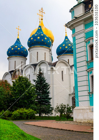 Assumption Cathedral of Trinity Lavra of St. Sergius in Sergiev Posad, Russia 103638100