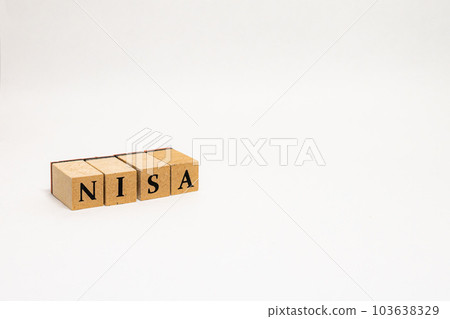 Wooden block English word NISA Wooden block English word NISA 103638329
