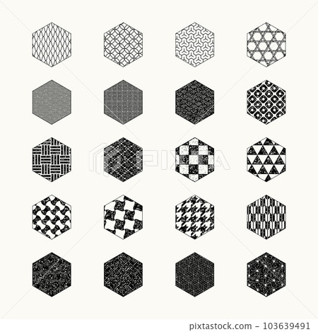 日本圖案郵票圖標（六角形） 103639491