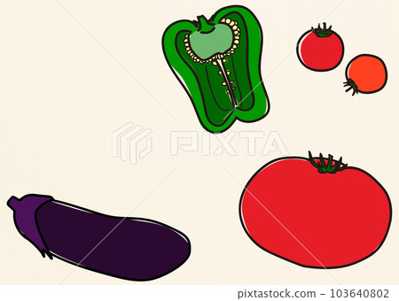 具有復制空間的夏季蔬菜框架 103640802