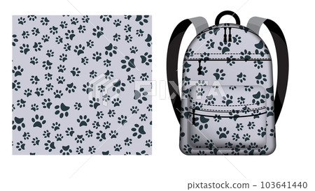 Kids backpack with school accessories bag Vector Image