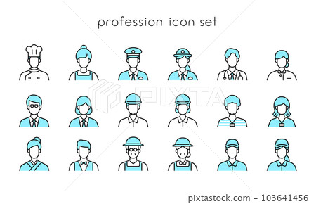 Various occupation icon set 103641456