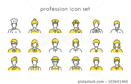Various occupation icon set 103641460