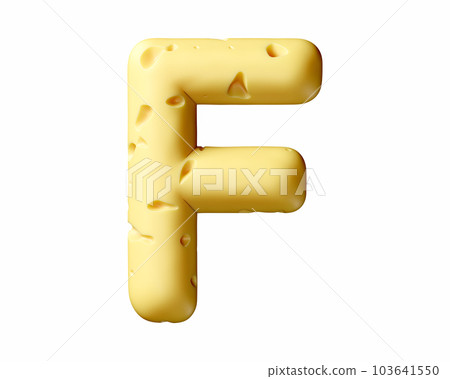 Letters made of cheese 103641550