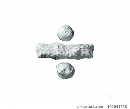 Symbols made of clay and rock Symbols made of clay and rock 103641558