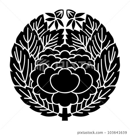 織田信長的家臣,攝津國,荒木家徽,抱牡丹 織田信長的家臣,攝津國,荒木家徽,抱牡丹 103641639