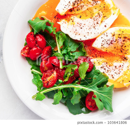 Stylish breakfast Detox that shines, breakfast after running, morning activity, eggs Benedict Stylish breakfast Detox that shines, breakfast after running, morning activity, eggs Benedict 103641806