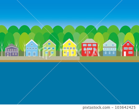 Summer landscape resort lake Summer landscape resort lake 103642425