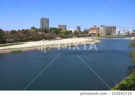 Okazaki Park riverbed and Oto River (submersible bridge, Okazaki Castle, Sugo Shrine area) 103642514