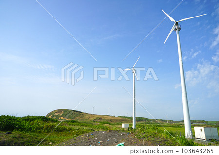 Hokkaido Tomamae town Tomamae town of windmills Hokkaido Tomamae town Tomamae town of windmills 103643265