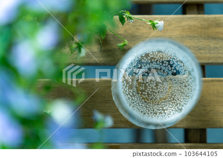 玻璃杯中的碳酸水 玻璃杯中的碳酸水 103644105
