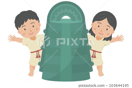 Bronze bells and children in the Yayoi period 103644195