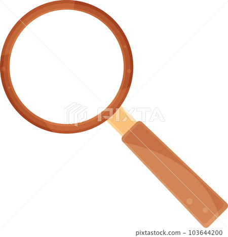 bright vector illustration of a magnifying glass, school and office supplies, back to school bright vector illustration of a magnifying glass, school and office supplies, back to school 103644200