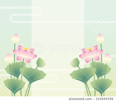 蓮花背景插圖素材矢量盂蘭盆春分週佛教 103644599