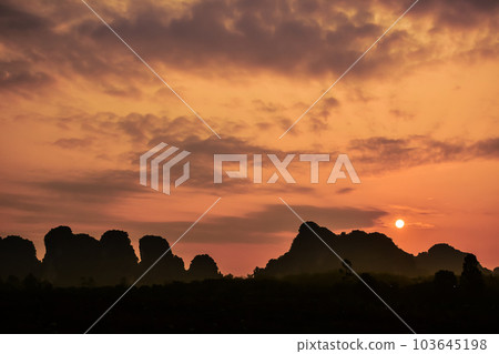 Landscape Nature View of Nong Thale Lake in Krabi Thailand 103645198