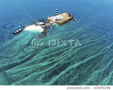 Aerial view of Mudouyu Lighthouse,Taiwan. 103645298