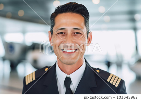 飛機飛行員 AI 在機場飛行前生成圖像 103645962