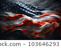 American flag waving in the wind. Ai generative image 103646293