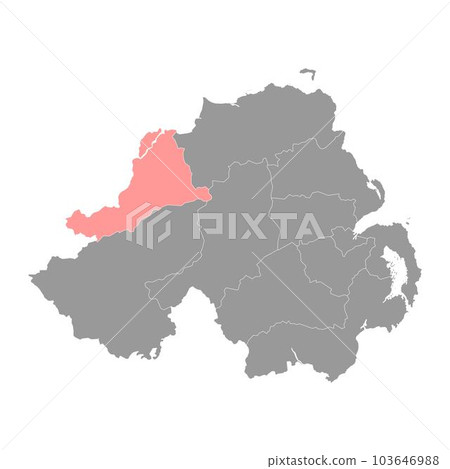Derry City and Strabane map, administrative district of Northern Ireland. Vector illustration. Derry City and Strabane map, administrative district of Northern Ireland. Vector illustration. 103646988