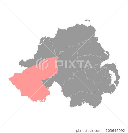 Fermanagh and Omagh map, administrative district of Northern Ireland. Vector illustration. 103646992