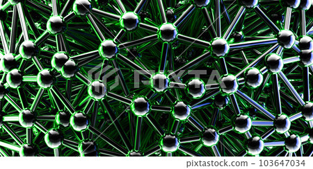 Illustration of a 3D render of a multitude of green and white balls 3d render Illustration of a 3D render of a multitude of green and white balls 3d render 103647034