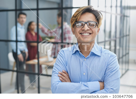 I always just trusted my instincts from the start. Portrait of a confident young businessman standing with his arms crossed in an office. I always just trusted my instincts from the start. Portrait of a confident young businessman standing with his arms crossed in an office. 103647706