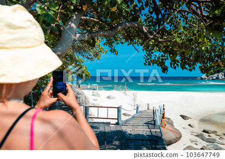 Travel on a tropical island, visit Koh Nang Yuan 103647749