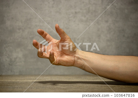 Painful, angry image hand 103647816