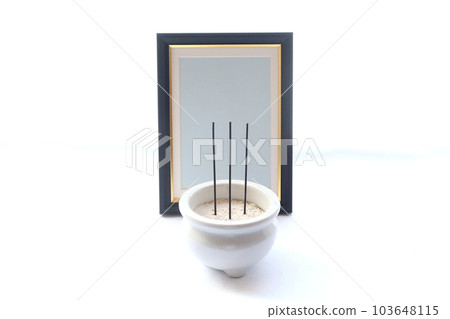 Photo frame and incense holder placed by the window 3 Image of Shukatsu Photo frame and incense holder placed by the window 3 Image of Shukatsu 103648115