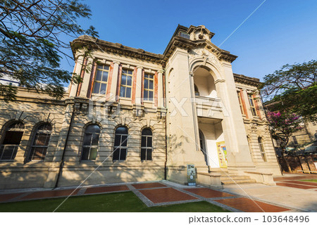 It was the building exterior of the Former Tainan Assembly Hall in Taiwan. It now serves as a venue for art galleries, exhibitions, and public activity. 103648496