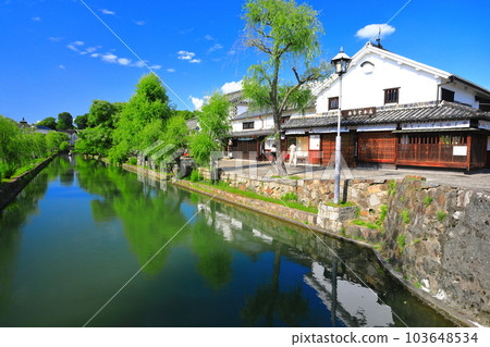 [岡山縣]天氣晴朗的倉敷美觀地區 103648534