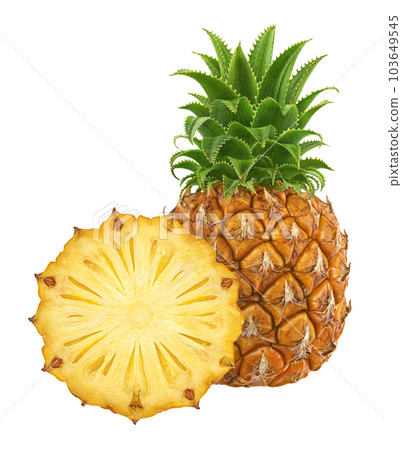 Pineapple isolated on white background, full depth of field 103649545