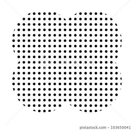 Trendy vector minimalist geometric basic dots flower element. Shape abstract figure bauhaus form. Retro style texture illustration. Modern design poster, cover, card design 103650041