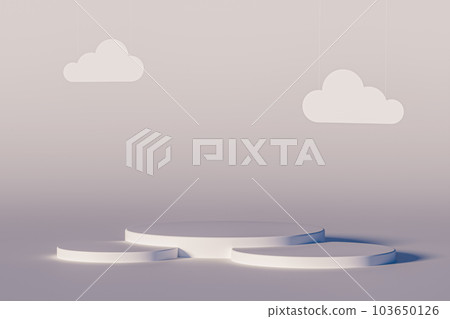 3d presentation pedestal over white background 3d presentation pedestal over white background 103650126