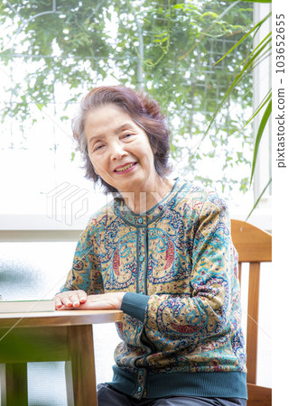 日本高級女性在日光浴室享受她的愛好 103652655