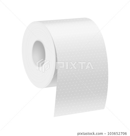Realistic vector template of toilet paper roll. 103652706