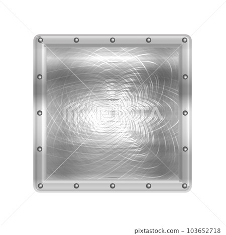 Metal board with pattern or tracery. Vector sign 103652718