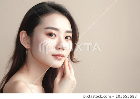 Woman with whitening Ai generation 103653688