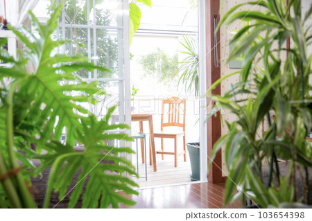 home with solarium, interior 103654398