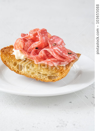 Sandwich with salami Sandwich with salami 103655088