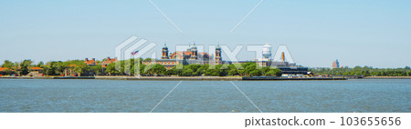 Ellis Island since the bay, web banner format Ellis Island since the bay, web banner format 103655656