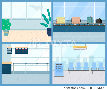 Set of Airport Elements and Halls, Air Travel 103655684