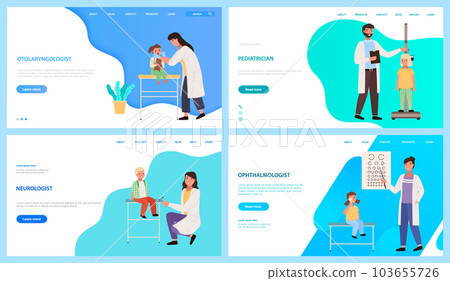 Set of illustrations on the toopic of app for communication with healthcare professionals Set of illustrations on the toopic of app for communication with healthcare professionals 103655726
