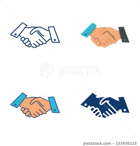 Handshake gesture glyph icon. Silhouette symbol. Shaking hands