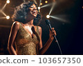 黑人 R&B 女歌手在 AI 生成的音樂會上唱歌 103657350