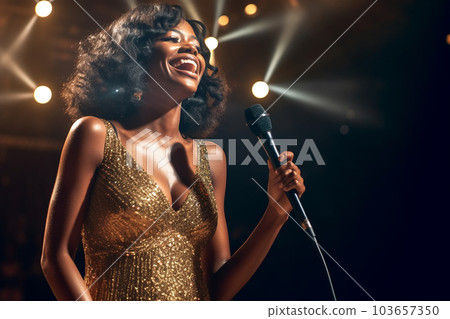 黑人 R&B 女歌手在 AI 生成的音樂會上唱歌 103657350
