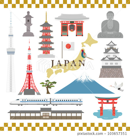 日本旅遊景點插圖集 日本旅遊景點插圖集 103657351