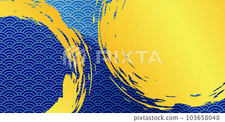 新年賀卡金色青海波浪背景圖背景圖 新年賀卡金色青海波浪背景圖背景圖 103658048